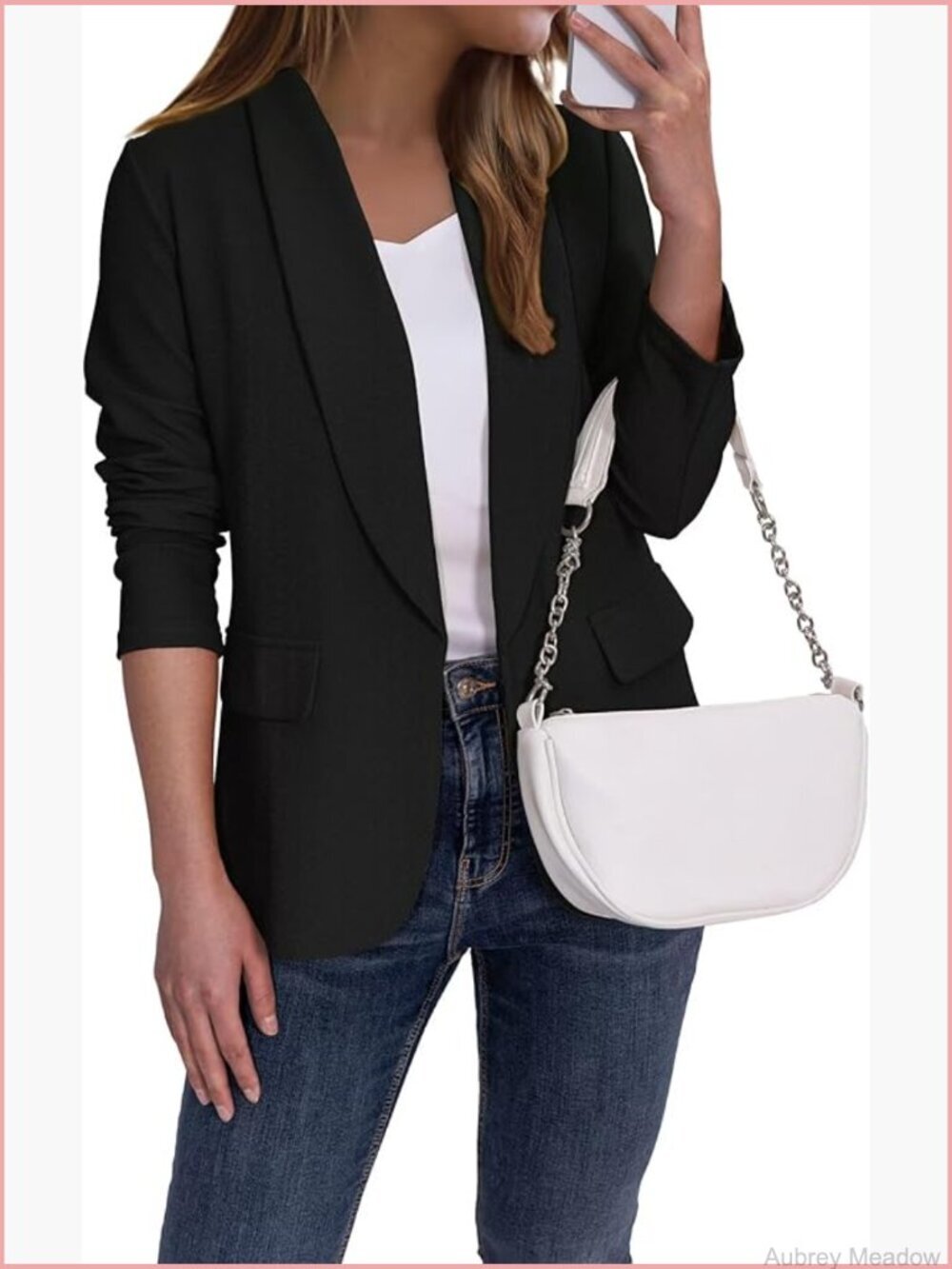 Women's Blazer Business Casual Long Sleeve Open Front Suit Jacket Office Work